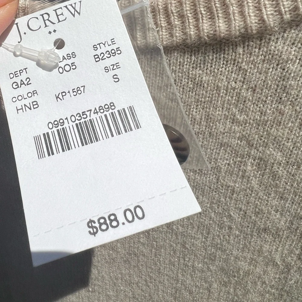New ▶️ J. Crew ◀️ Color Block Wool Blend Crew Sweater with elbow patch.